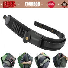 TOURBON Canvas Rifle Sling 308win 30-30 Ammo Holder Pouch Shooting Rest Strap
