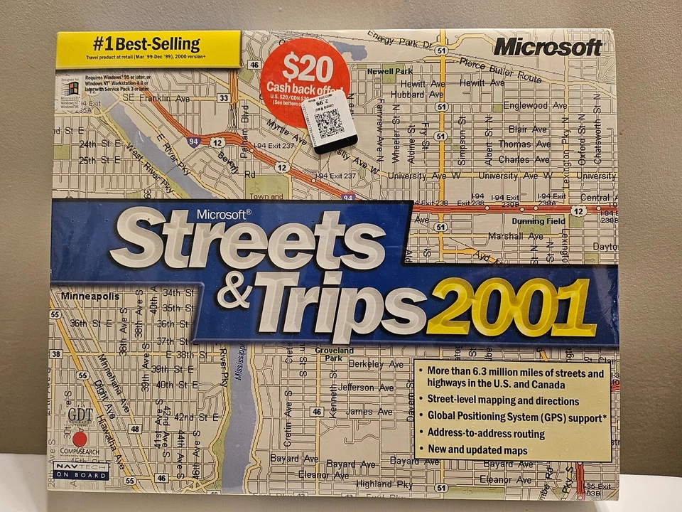 Microsoft Streets & Trips 2001 PC CD-ROM Own The Road Navigation On-Sale Deal - Image 3 of 4