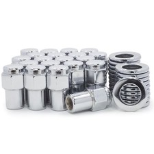 Chrome Cragar 27225-4: Lug Nut Washers O.D. Steel Set of 4 Offset Round 1.250 in
