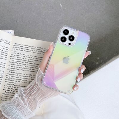 For iPhone 11 12 13 16 Pro Max 14 15 Colorful Plating Shockproof Clear Back Case