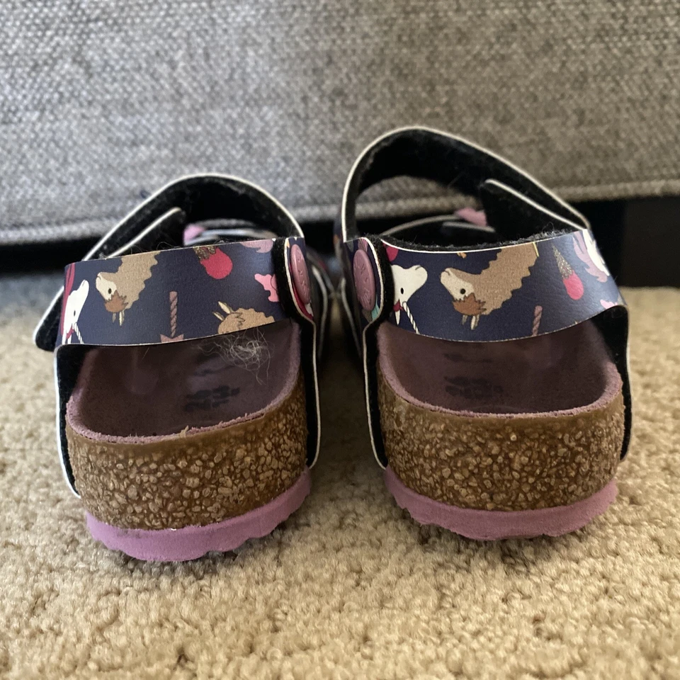 Sandalias BIRKENSTOCK Rio EU 26 Unicornio y Llama Púrpura Niños EE. UU. 8 8,5 Niñas Niños Foto 4 de 4