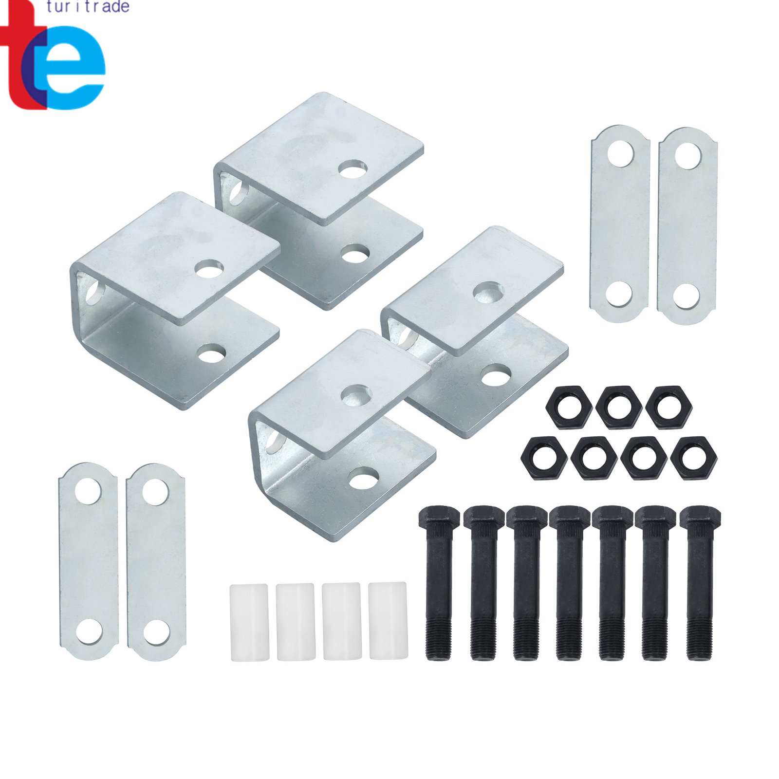 Trailer Leaf Spring Hanger Kit for Double Eye Springs Single Axle Suspension