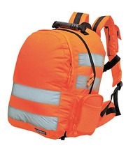 Hi-Vis Rucksack work Bag school cyclist orange yellow high visibility B905