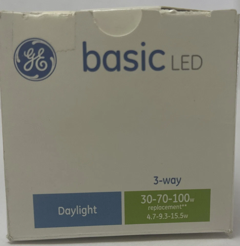 GE Basic LED Daylight 30-70-100w replacement A21 medium base - Image 3 of 4