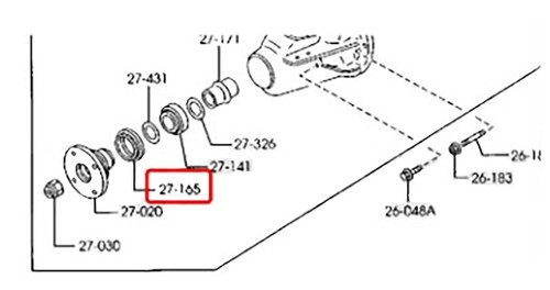 Oil Seal SA01-27-165 TT Use For Mazda B Series Bravo 2.5L 1998 1999 2000 - 2005 - Picture 2 of 8