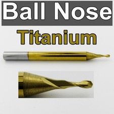 1.00mm .0394" Ball Nose Carbide End Mill Titanium Coated CNC m140