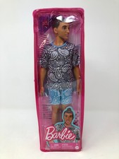 Barbie Ken Doll, Kids Toys, Fashionistas, Brown Hair in Bun, Paisley Tee and Sho