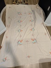 95x65 Embroidery Table Cloth And 6 Matching Napkins Cottage Core Table Decor