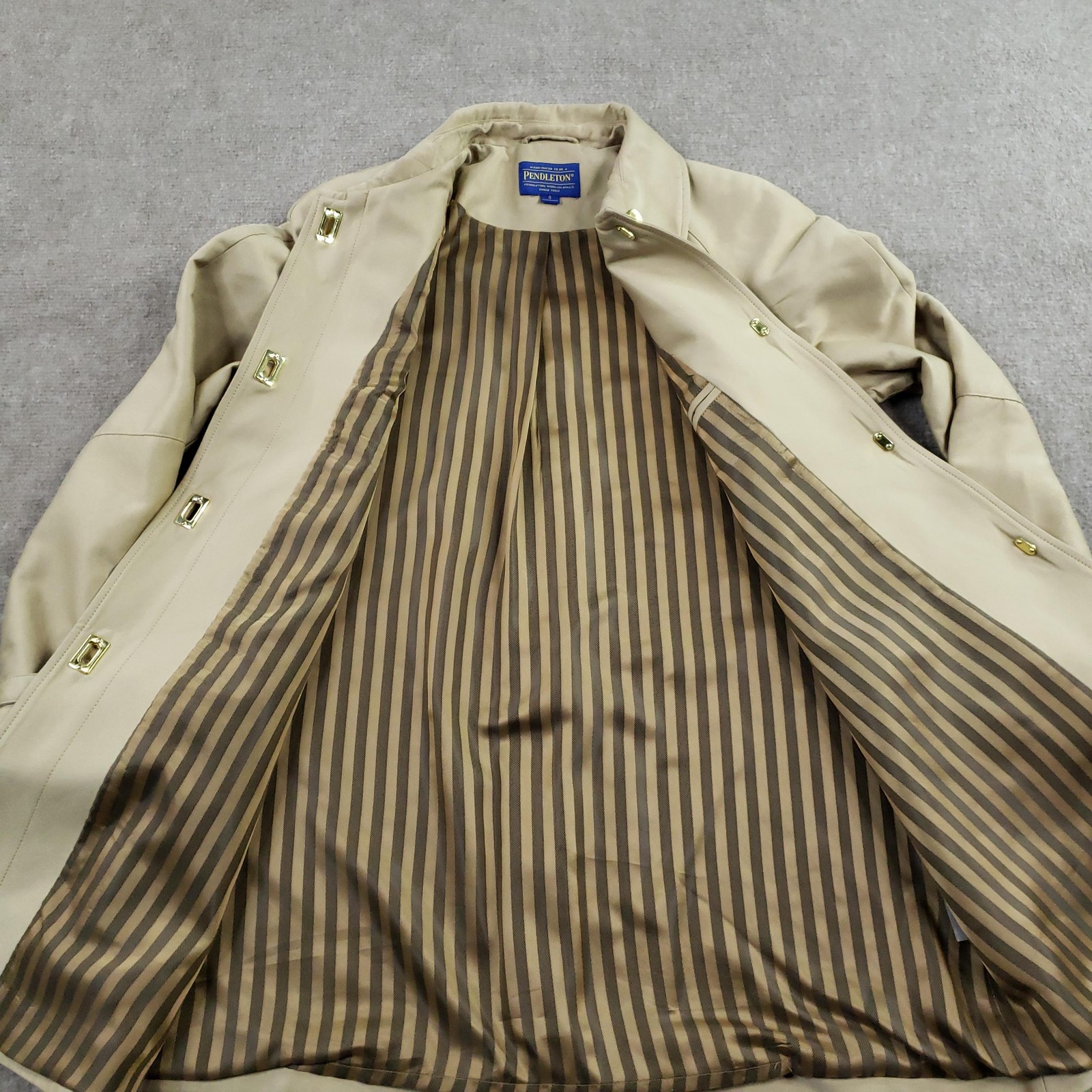Pendleton Jacket Womens Small Tan Khaki Trench Co… - image 7