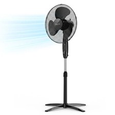 16" Oscillating Pedestal Fan – Adjustable Height 110–125cm – 3 Speed Stand Fan