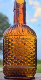DAYTON OHIO X Rare Mini Whiskey HAYNER & CO DISTILLING CO Amber Basketweave