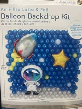 BNIB Amscan Astronaut Space Balloon Backdrop Kit