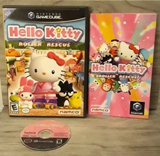 Hello Kitty Roller Rescue Gamecube Namco 2005 Video Game CIB (Tested & Working!)