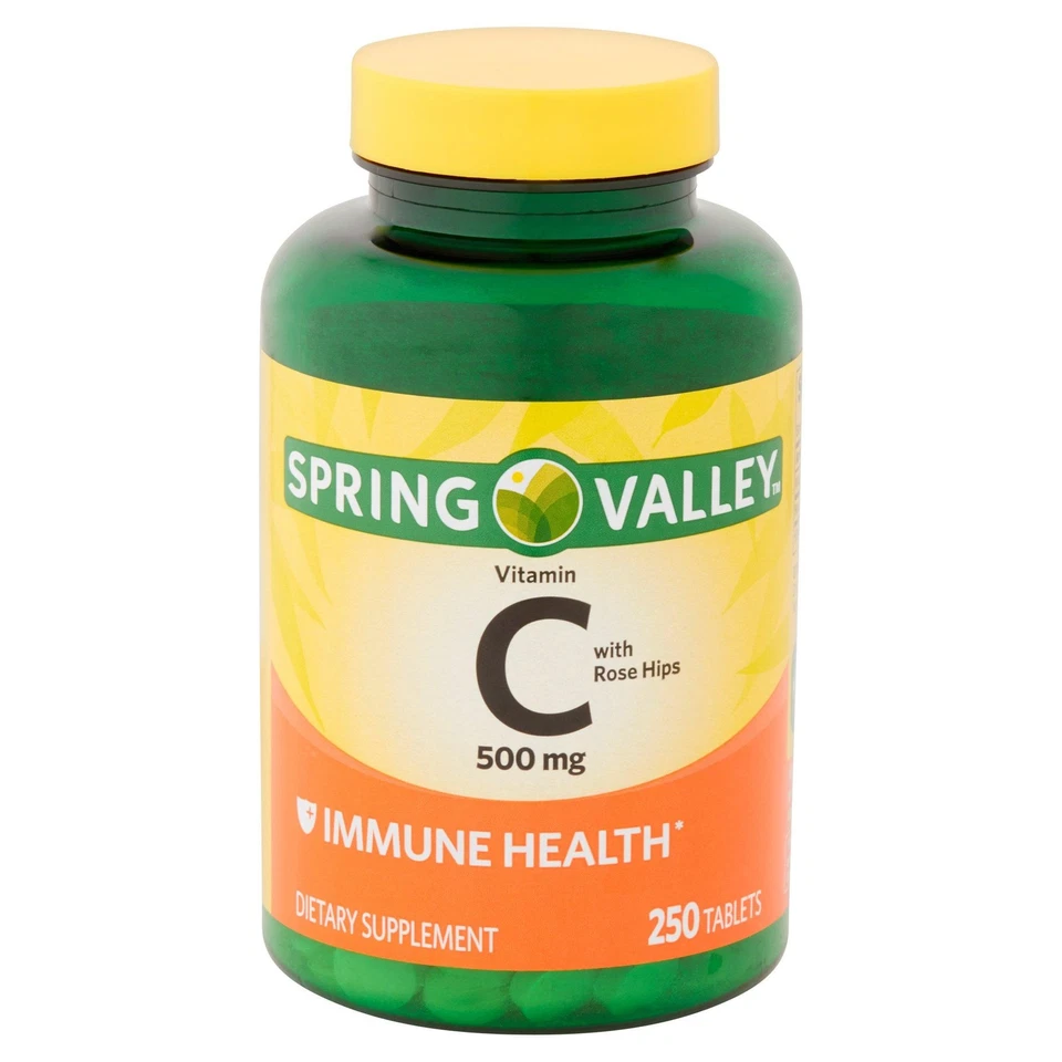 Spring Valley Vitamin C Supplement with Rose Hips, 500 mg, 250 Count - Image 4 of 4