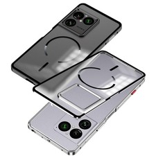 For Sony Xperia 1 VIII, Magnetic Hybrid Metal Bumper Acrylic Back Case Cover