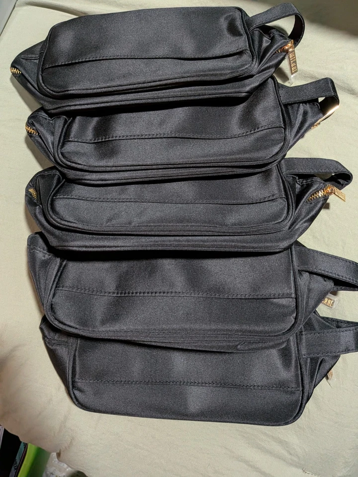 Bolsa de aseo de viaje cosmética Milani color negro grupo de 5 totalmente nueva Foto 2 de 4