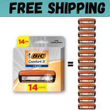 BIC Comfort 3 Refillable Three-Blade Disposable Razors for Men
