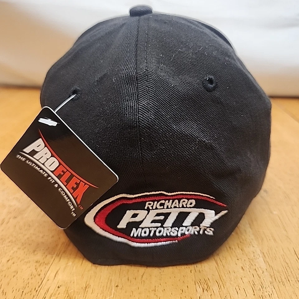 Gorra negra Richard Petty Motorsports #43 Best Buy logotipo bordado ajustada M/L Foto 3 de 4