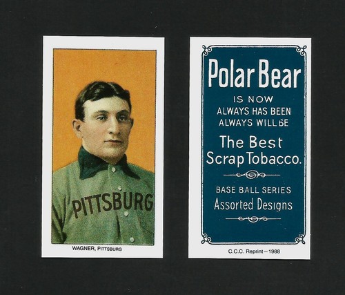 Honus Wagner Pirates 1988 CCC Commemorative 1909 T-206 Polar Bear Tobacco