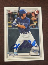 2020 Bowman ALIKA WILLIAMS RAYS In-Person Signed AUTO Autographed