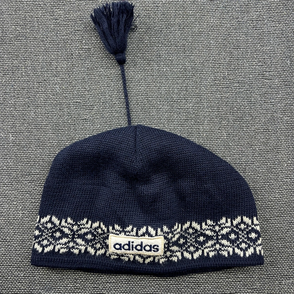 Adidas Knit‎ Scarf & Beanie Set Blue White Logo Women\'s One Size VTG NWT adidas Women main image 4