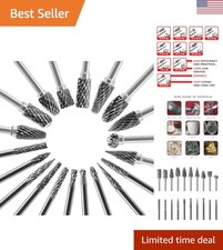 Tungsten Carbide Rotary Tool Bits - 20 PC 1/8 Shank Set for Engraving & More