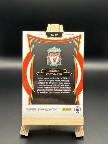 Panini Premier League Select 2024-25 Cody Gakpo Red Prizm Liverpool - Bild 2 von 2