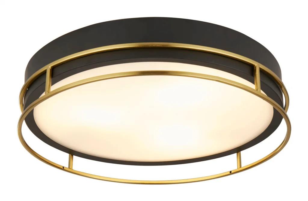 Bathroom Light Black Phoenix 2 IP44 & Brass 400mm Searchlight 62013-3PB