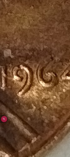 1964 Lincoln Memorial Cent, Double Die Obverse, Red Gem! - Picture 5 of 20