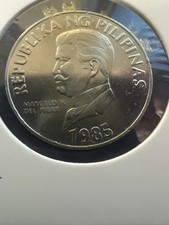 1985 Philippines 50 Sentimos Copper-Nickel Coin M. H. Pilar Item 633