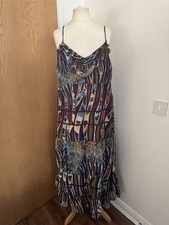 Klass Multi Strappy Maxi Frill Dress. UK Size 20. 