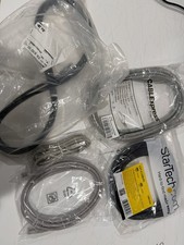 LOT of 5 - NEW Ethernet Cable - Cat 6 UTP - Network Booted Cable - Gray Black