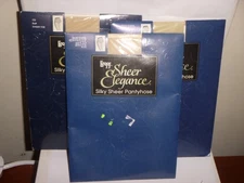 (3 Pack) Leggs Sheer Elegance Control Top Pantyhose - Sheer Toe - Buff -Size CD