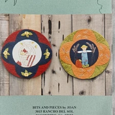Bits & Pieces by Joan #229 Penny-Less Rugs Pattern Summer & Fall 12" Wool Felt