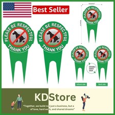 2-Pack No Poop Dog Lawn Signs - Polite Reminder to Respect Your Yard