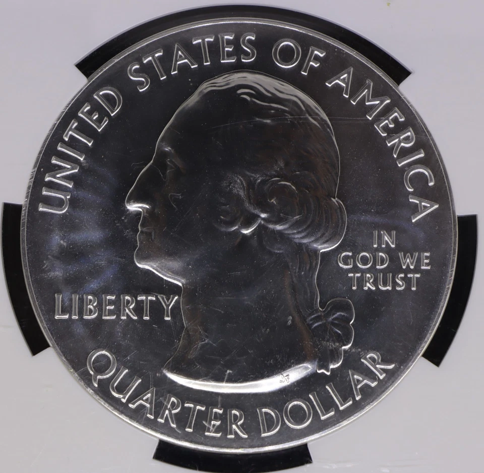 2013 5oz ATB Mount Rushmore Silver Quarter NGC MS69 - Image 3 of 4