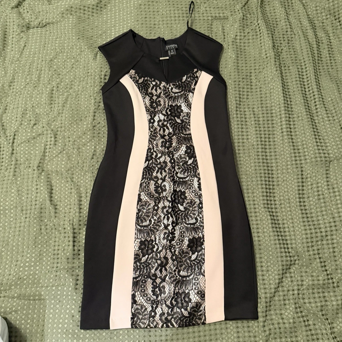 enfocus studio black and white dress Mini Sz 14 NWT night adventures Enfocus Studio Dress - Etsy