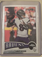 2025 Topps Chrome Football Lamar Jackson #1975-3 Baltimore Ravens '73 Throwback