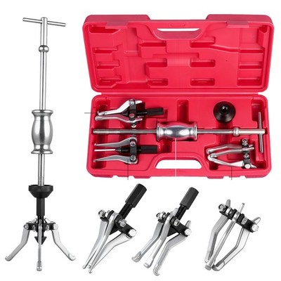 5x 3 Jaw Gear/Bearing Slide Hammer Puller Set, Internal & External Pulley Puller