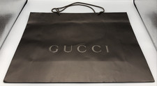 Authentic Gucci Black Embossed 19" x 14" x 6" Paper Shopping Gift Bag