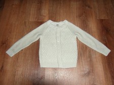 Girls Cardigan OshKosh Button-Up Size 5 Off White Cream Sweater 805