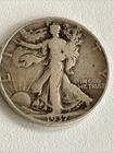 1937-P *** WALKING LIBERTY "90% SILVER HALF DOLLAR" (Low Mintage 9.5 Millions)