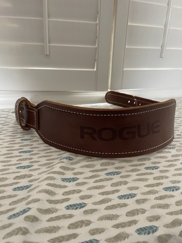 Rogue Fitness Leather Weightlifting Belt Pin Buckle Small Brown