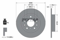 2Er-Set 2Er Set Bremsscheibe Textar 92324703 Mazda BDER26251A Mazda BDTS26251