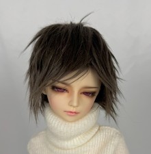 9/10" 1/3 BJD Doll Fur Wig dark brown - USA seller