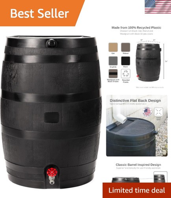 #ad #ad Eco Friendly 50 Gallon Rain Collection Barrel Recycled Stylish Practical $115.69