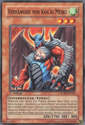 YuGiOh Verhängnis von Koa'ki Meiru RGBT-DE026 Common NM 1st