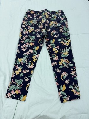 Old Navy Women's Navy Floral Pixie High Rise Ankle Pants Stretch,  Size 10