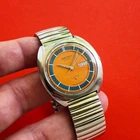 Seiko Orange Dial 1974 Watch UFO Case Retro Rocket Mid Century 7009-8020 Vintage