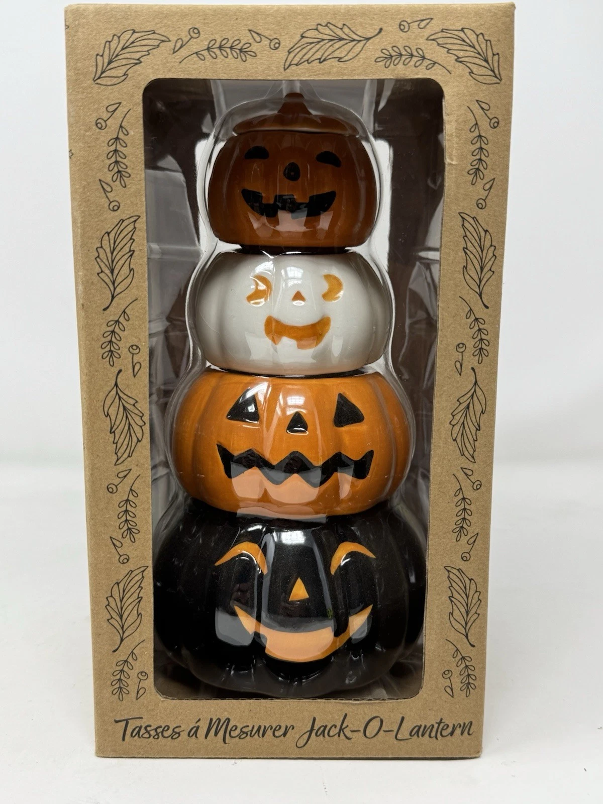 Happy Haunting Jack O Lantern Measuring Cup Stack, Traditional or Pink, NEW!